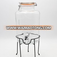 glass drink beverage dispenser jar with tap wholesale