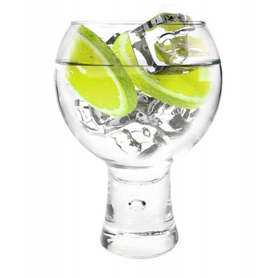 Handmade Elegant Crystal Short Thick Bubble Stemmed Cocktail Glass