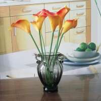 Handmade glass vase for home decor