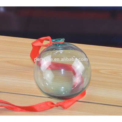 Christmas hanging ball vase with silk ribbon