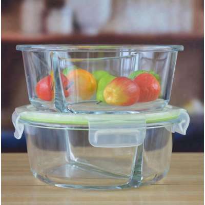 Glass Food Storage Container with Snap Locking Lid