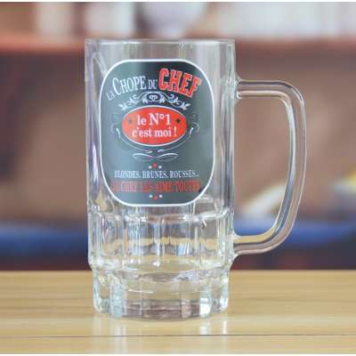 machine pressed beer glass mug