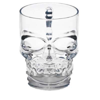 Personalized unique crystal skull beer glass mug