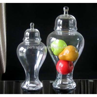 Handmade wholesale Clear glass storage jar glass candy  jar