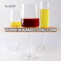 ALiiSAR 2017 hot new products Free sample classy engraved wine glasses set real crystal glass Professional manufacturer