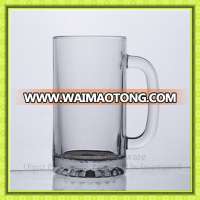 sublimation clear glass beer stein,glass beer mug with handle,barware,Anhui manufacturer