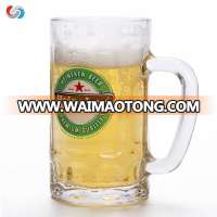 440ml thick bottom clear beer glass beer mug beer glass with logo