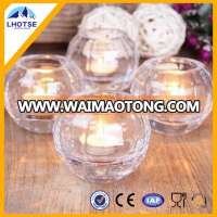 New Arrival Crystal Cleat Factory Direct Wholesale Round Glass Candle Holder